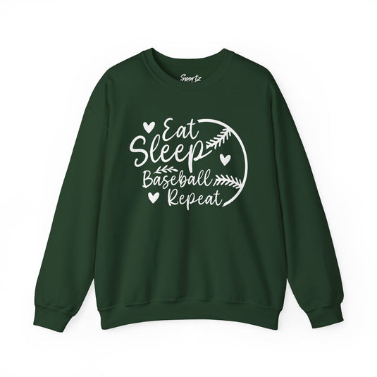 Eat Sleep Baseball Repeat Adult Unisex Basic Crewneck Sweatshirt