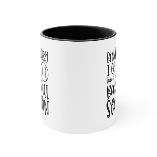 Kinda Busy Baseball 11oz Accent Mug