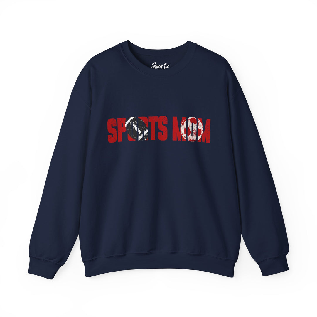 Sports Mom w/Football & Soccer Ball Adult Unisex Crewneck Sweatshirt