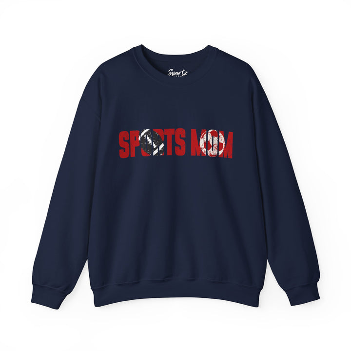 Sports Mom w/Football & Soccer Ball Adult Unisex Crewneck Sweatshirt