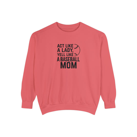 Act Like a Lady Baseball Adult Unisex Premium Crewneck Sweatshirt