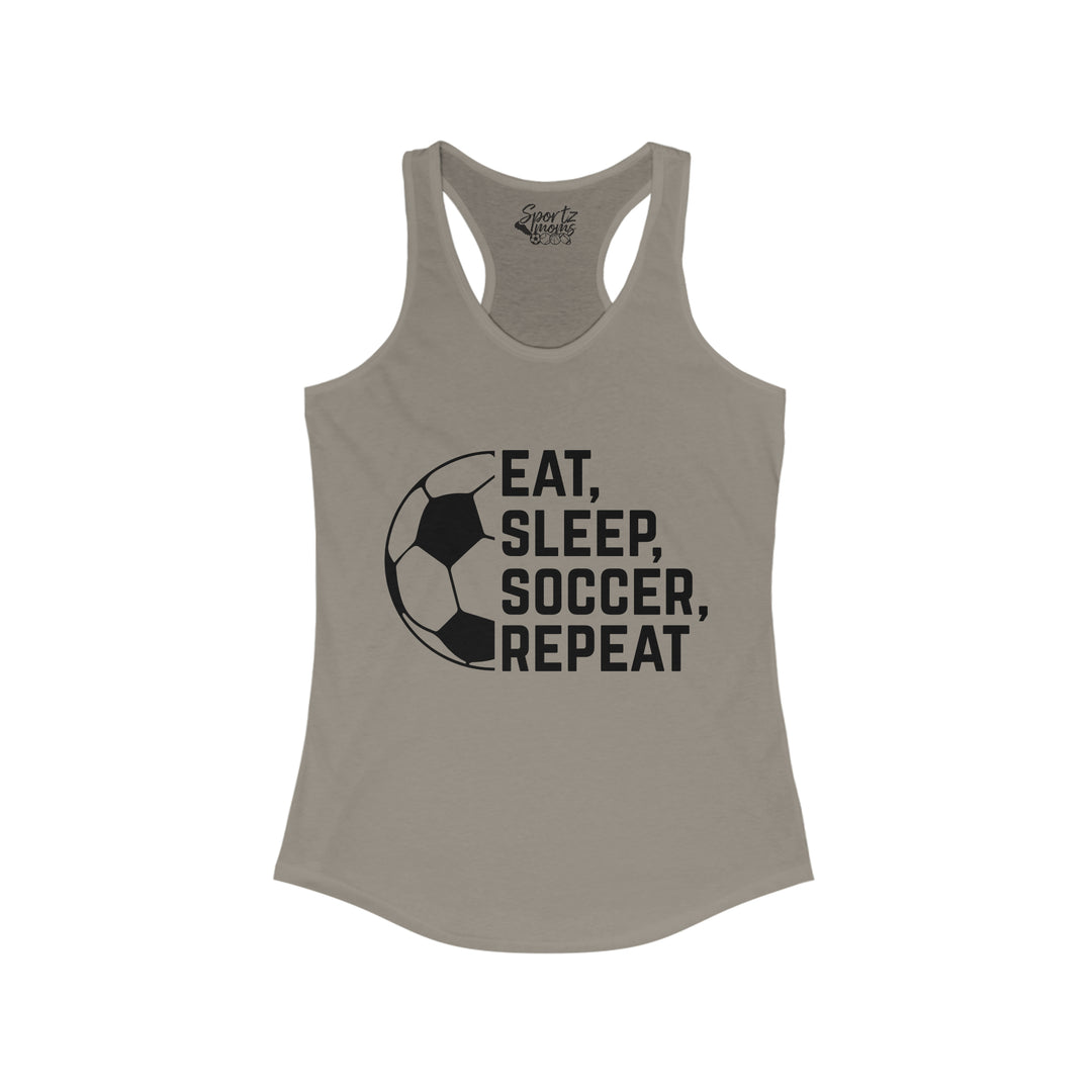 Eat Sleep Soccer Repeat Adult Women's Racerback Tank