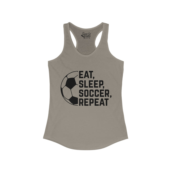 Eat Sleep Soccer Repeat Adult Women's Racerback Tank