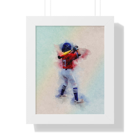 Custom Athlete Framed Art - Watercolor Effect