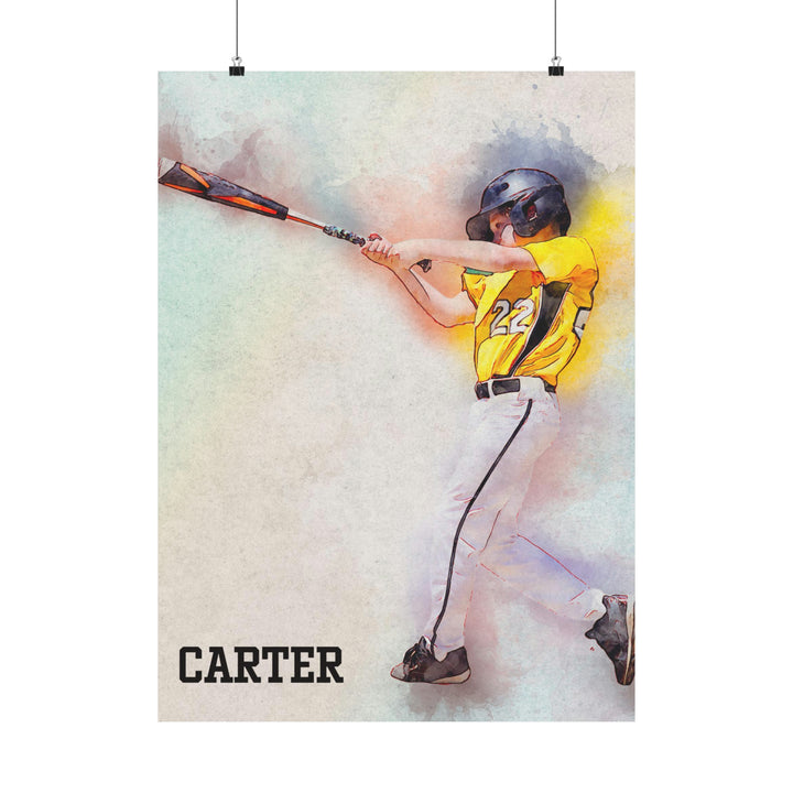 Matte Vertical Poster w/Watercolor Effect