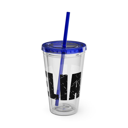 Cheer 16 oz Sunsplash Tumbler with Straw w/Custom Name