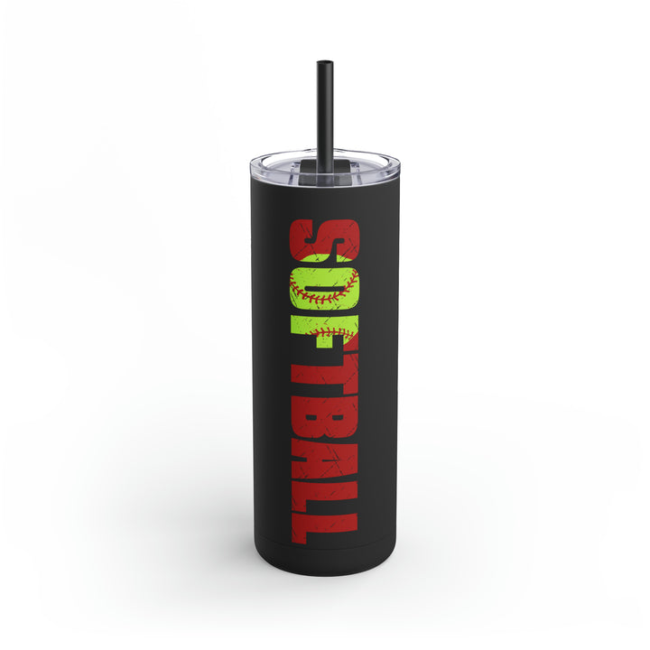 Softball 20oz Skinny Matte Tumbler