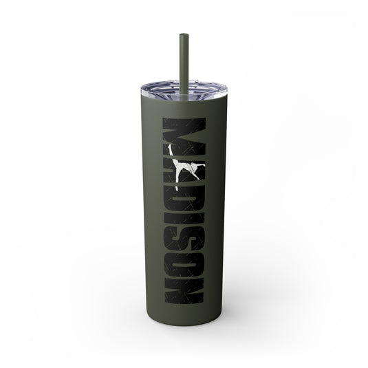 Dance 20oz Skinny Tumbler with Straw w/Custom Name