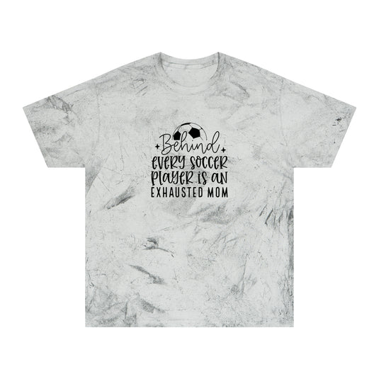 Behind Every Soccer Player Adult Unisex Colorblast T-Shirt