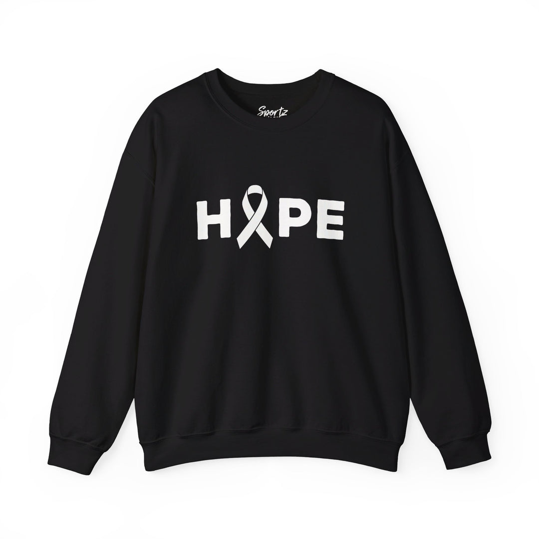 Hope Cancer Ribbon Adult Unisex Crewneck Sweatshirt