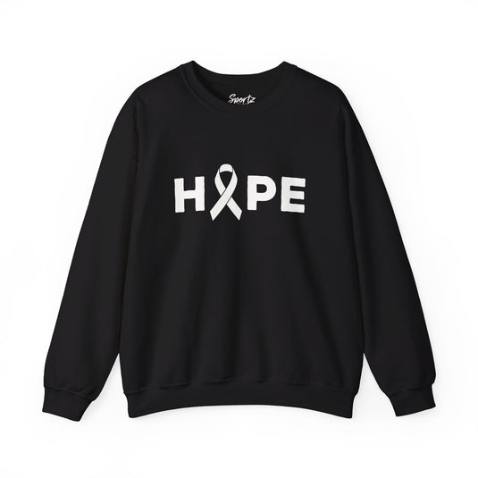 Hope Cancer Ribbon Adult Unisex Basic Crewneck Sweatshirt