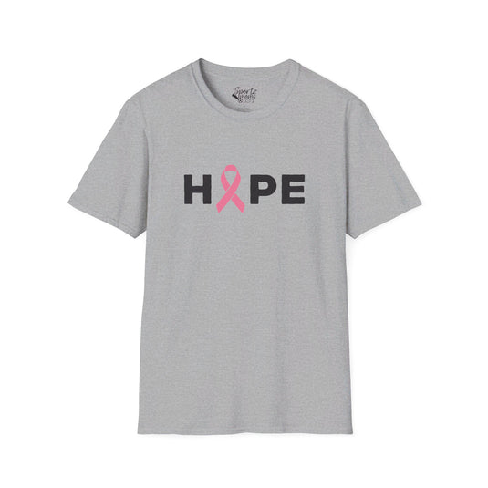 Hope Cancer Ribbon Adult Unisex Basic T-Shirt