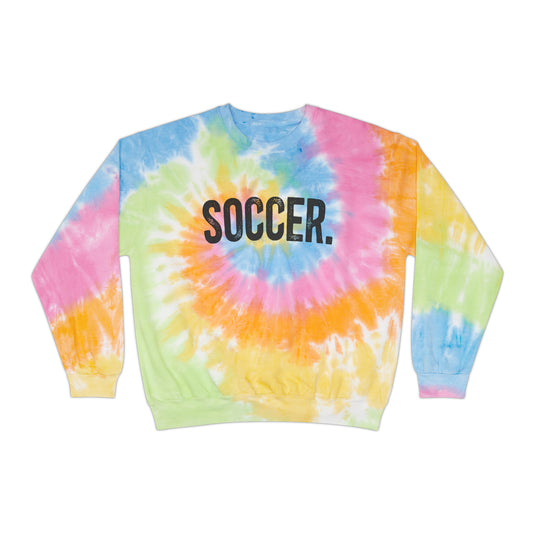 Rustic Design Soccer Adult Unisex Tie-Dye Crewneck Sweatshirt