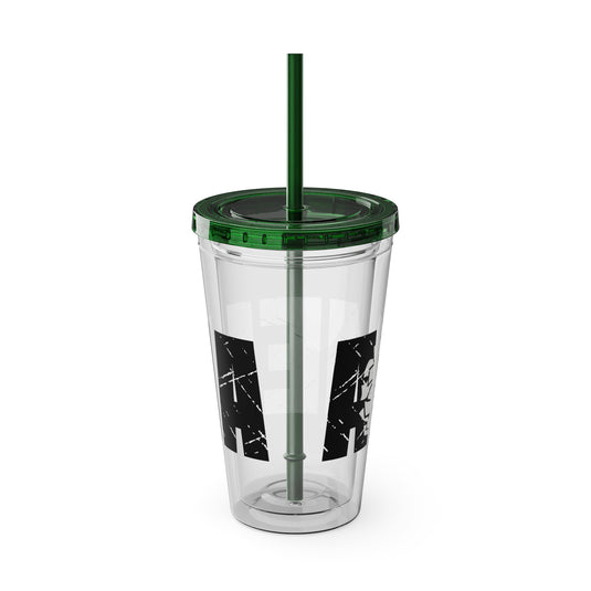 Cheer 16 oz Sunsplash Tumbler with Straw w/Custom Name