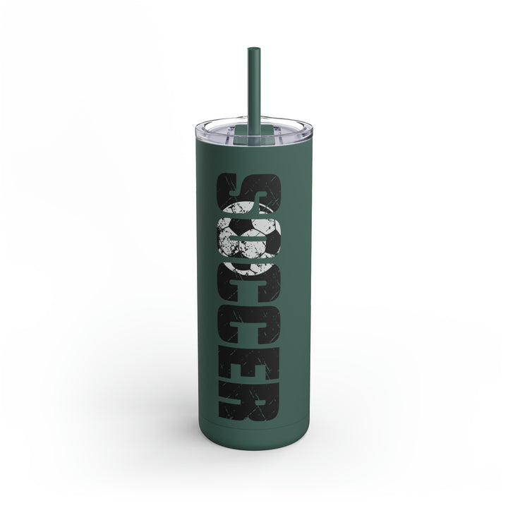 Soccer 20oz Skinny Matte Tumbler