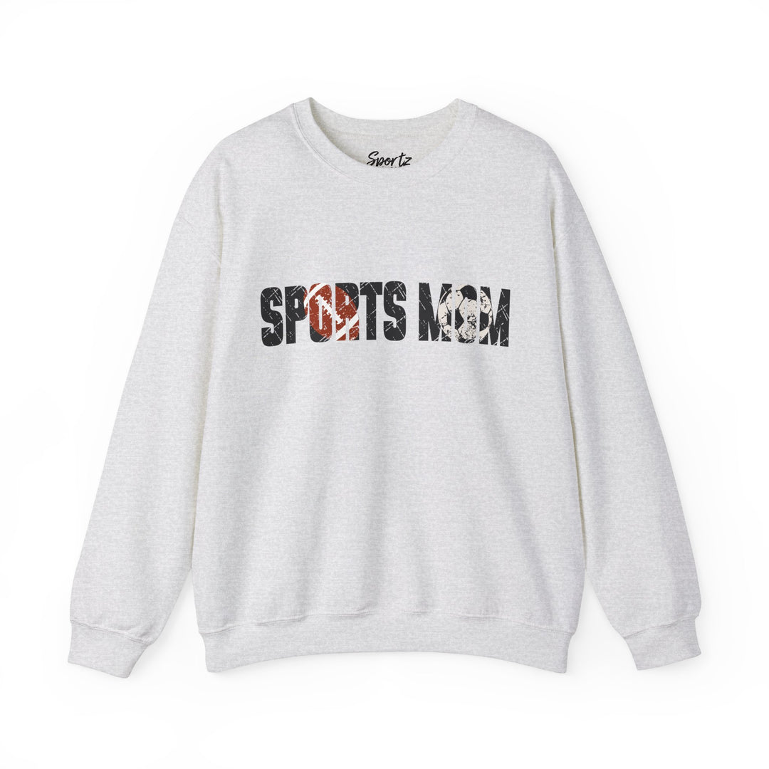 Sports Mom w/Football & Soccer Ball Adult Unisex Crewneck Sweatshirt