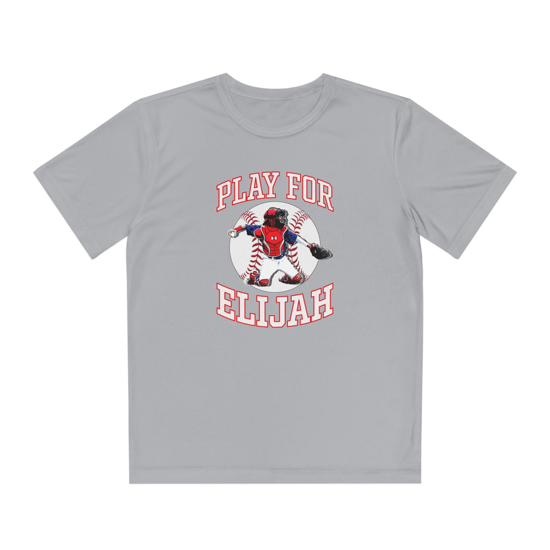 Play for Elijah Youth Unisex Moisture Wicking T-Shirt