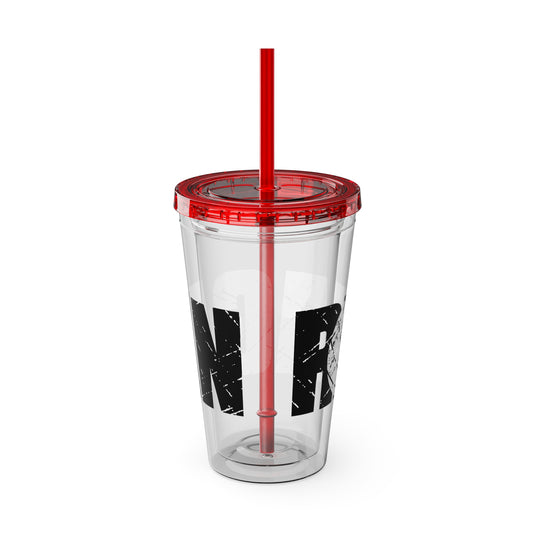 Volleyball 16 oz Sunsplash Tumbler with Straw w/Custom Name