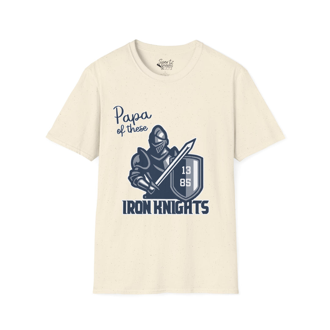 Iron Knights Adult Unisex T-Shirt - Papa of These Design
