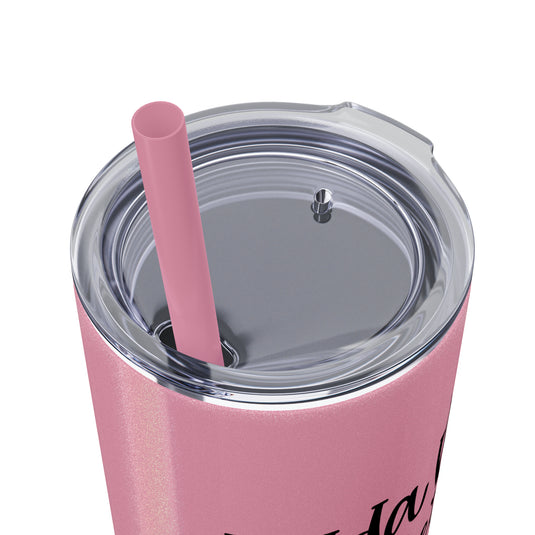 Kinda Busy Baseball 20oz Skinny Tumbler with Straw in Matte or Glossy