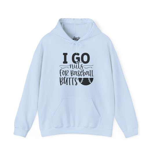 I Go Nuts Baseball Adult Unisex Basic Hooded Sweatshirt