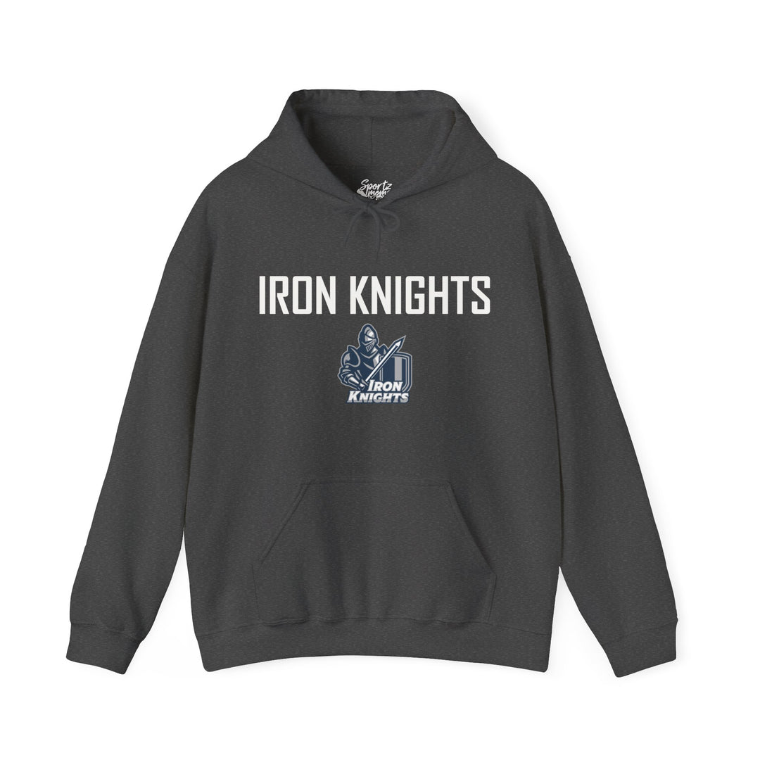 Iron Knights Adult Unisex Hooded Sweatshirt w/Knight Design, Name & Number on back