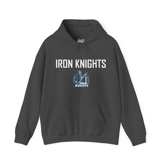 Iron Knights Basic Adult Unisex Hooded Sweatshirt w/Knight Design, Name & Number on back