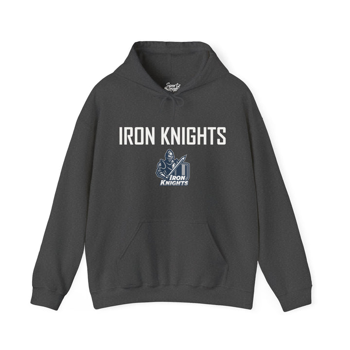 Iron Knights Adult Unisex Hooded Sweatshirt w/Knight Design, Name & Number on back
