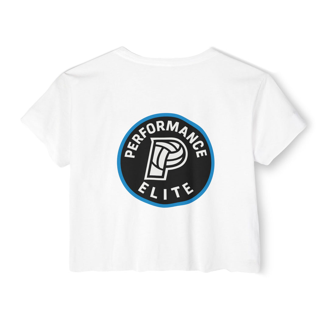Performance Elite Women's Mid-Level Cropped T-shirt w/Front & Back Logo