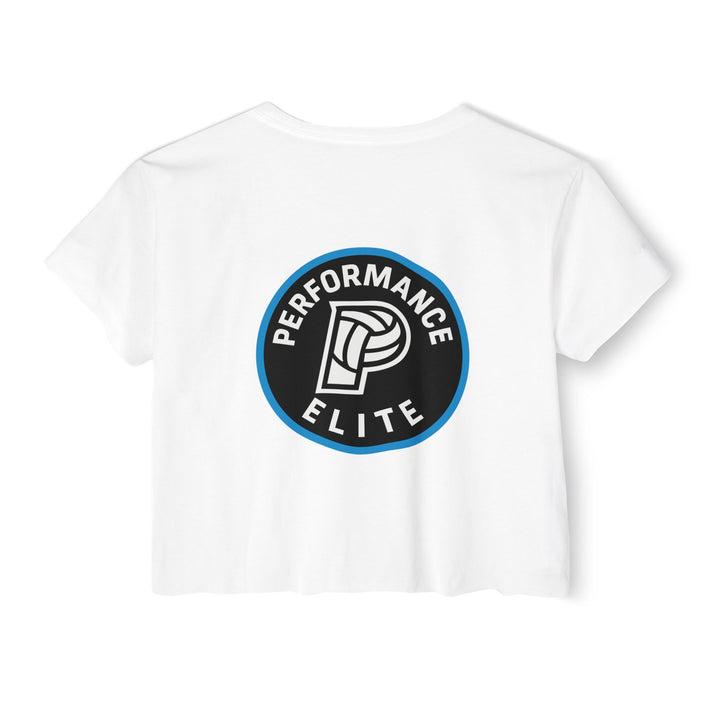 Performance Elite Women's Mid-Level Cropped T-shirt w/Front & Back Logo