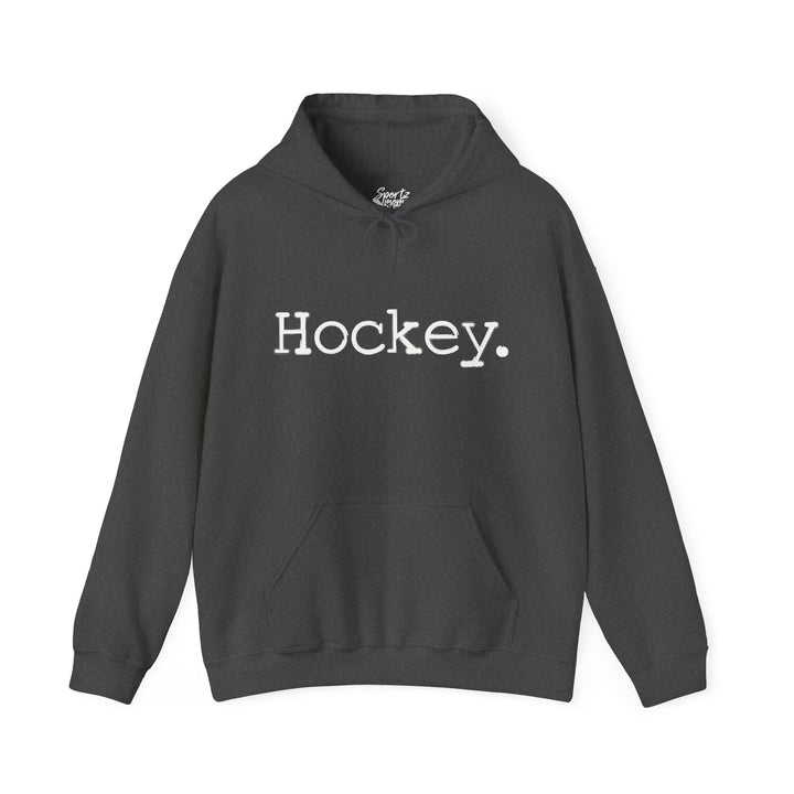 Typewriter Design Hockey Adult Unisex Hooded Sweatshirt