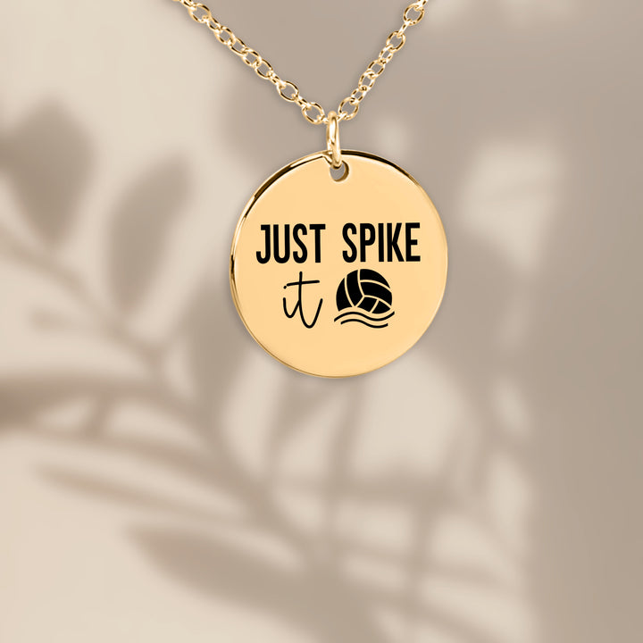Just Spike It Volleyball Coin Necklace