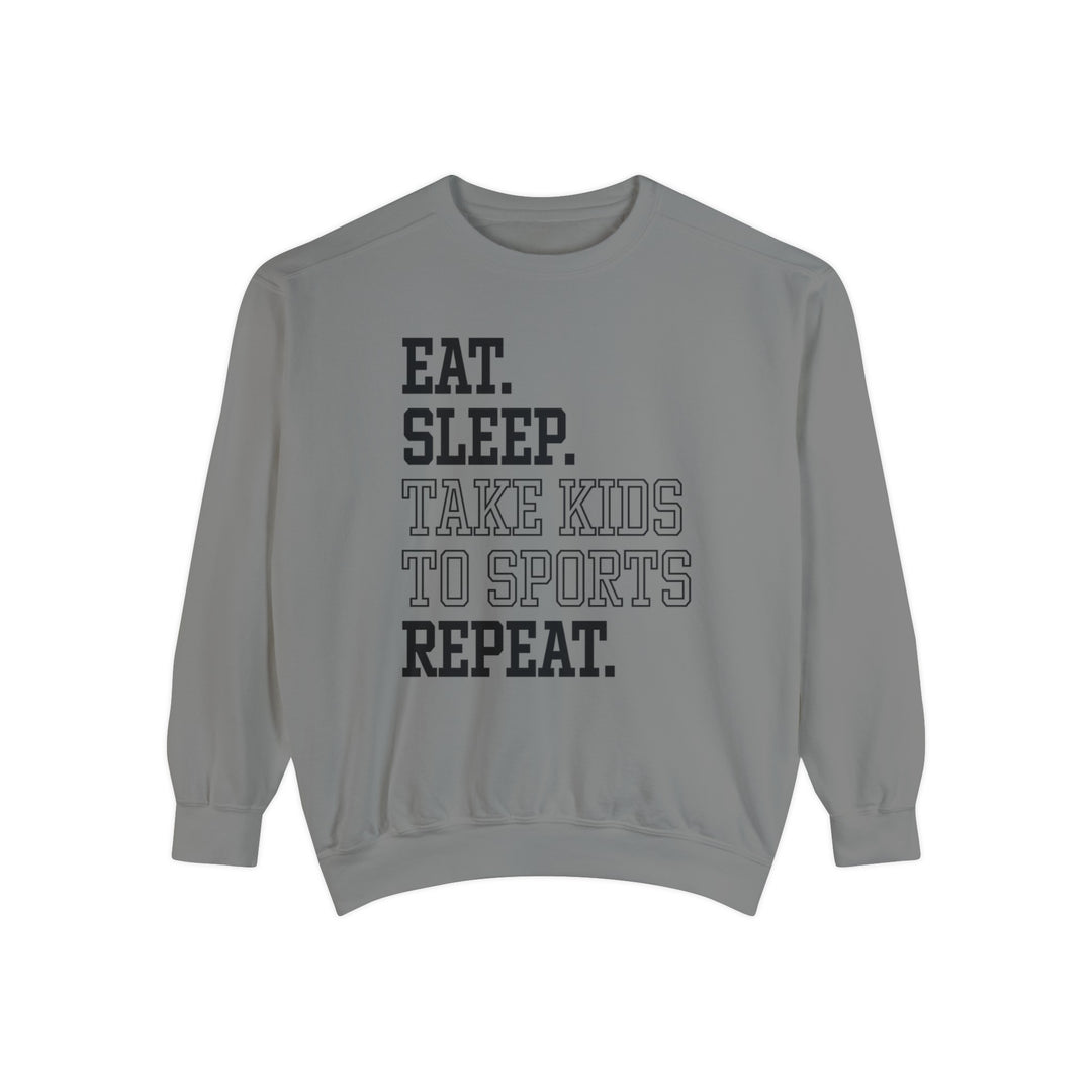Eat Sleep Take Kids To Sports Repeat Adult Unisex Premium Crewneck Sweatshirt