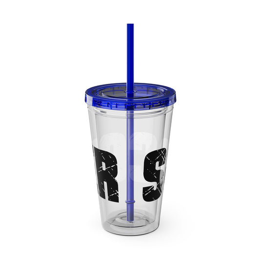 Soccer 16 oz Sunsplash Tumbler with Straw