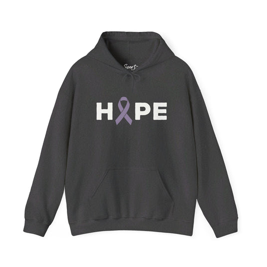 Hope Cancer Ribbon Adult Unisex Basic Hooded Sweatshirt