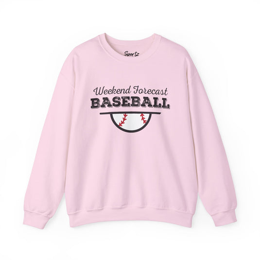 Weekend Forecast Baseball Adult Unisex Basic Crewneck Sweatshirt