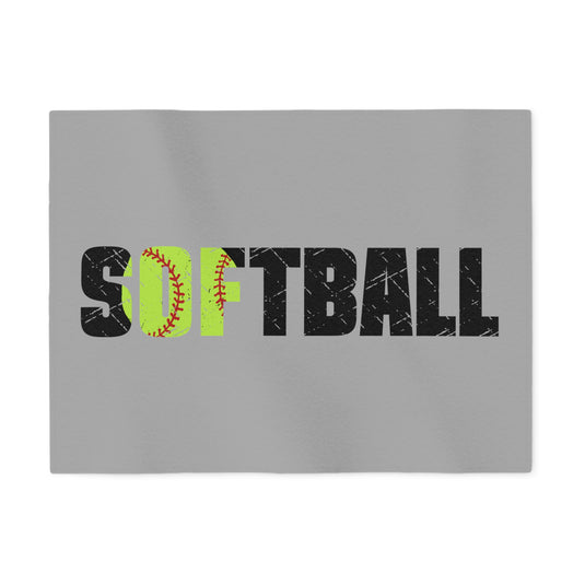 Softball Sweatshirt Blanket