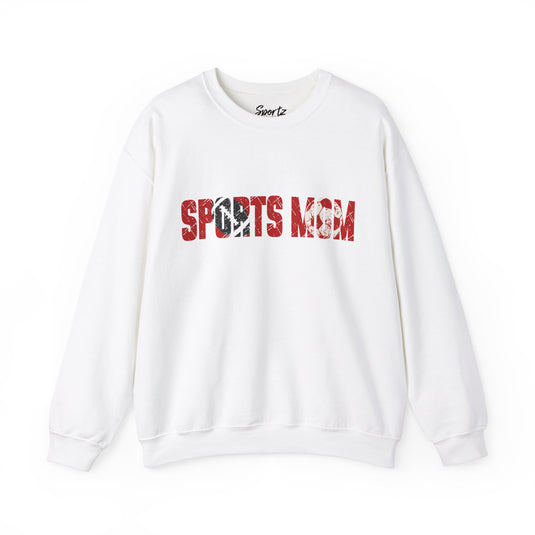 Sports Mom w/Football & Soccer Ball Adult Unisex Basic Crewneck Sweatshirt