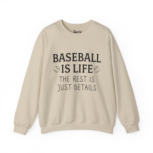 Baseball is Life Adult Unisex Basic Crewneck Sweatshirt