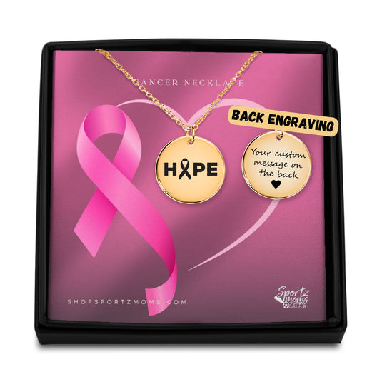 Hope Cancer Ribbon Coin Necklace