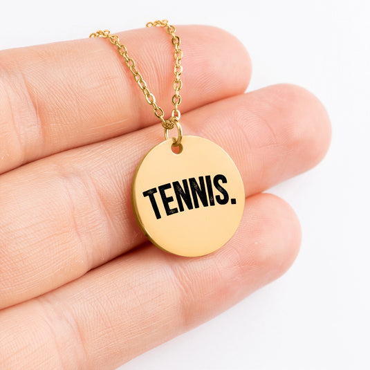 Tennis Rustic Design Coin Necklace