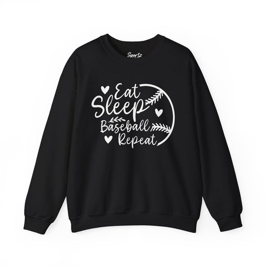 Eat Sleep Baseball Repeat Adult Unisex Basic Crewneck Sweatshirt