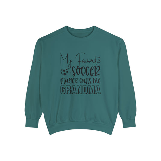 My Favorite Soccer Player (Grandma Version) Adult Unisex Premium Crewneck Sweatshirt