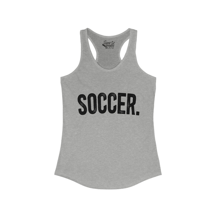 Rustic Design Soccer Adult Women's Racerback Tank
