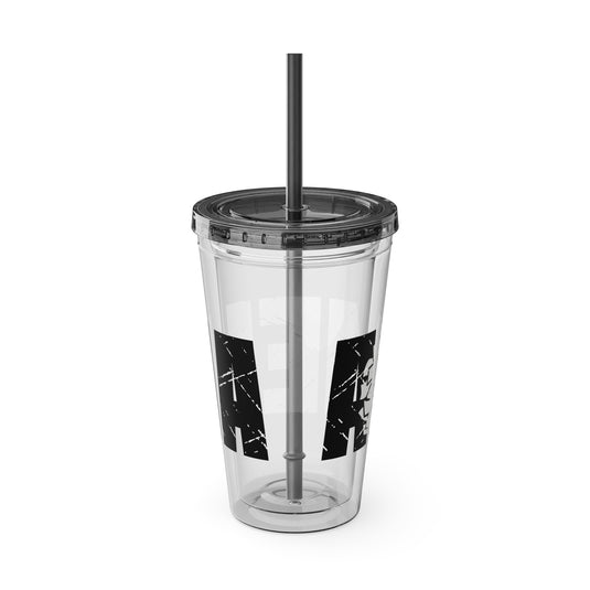 Cheer 16 oz Sunsplash Tumbler with Straw w/Custom Name