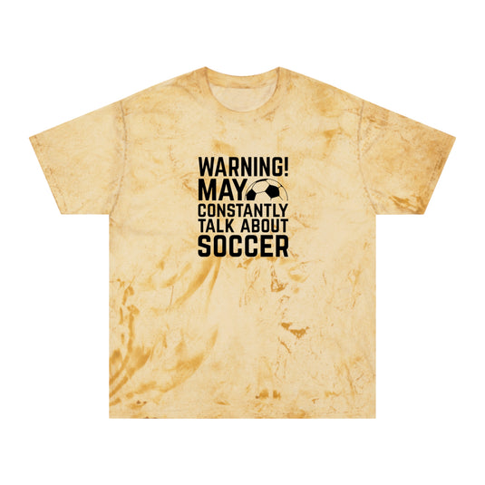 Warning Soccer Adult Unisex Colorblast T-Shirt