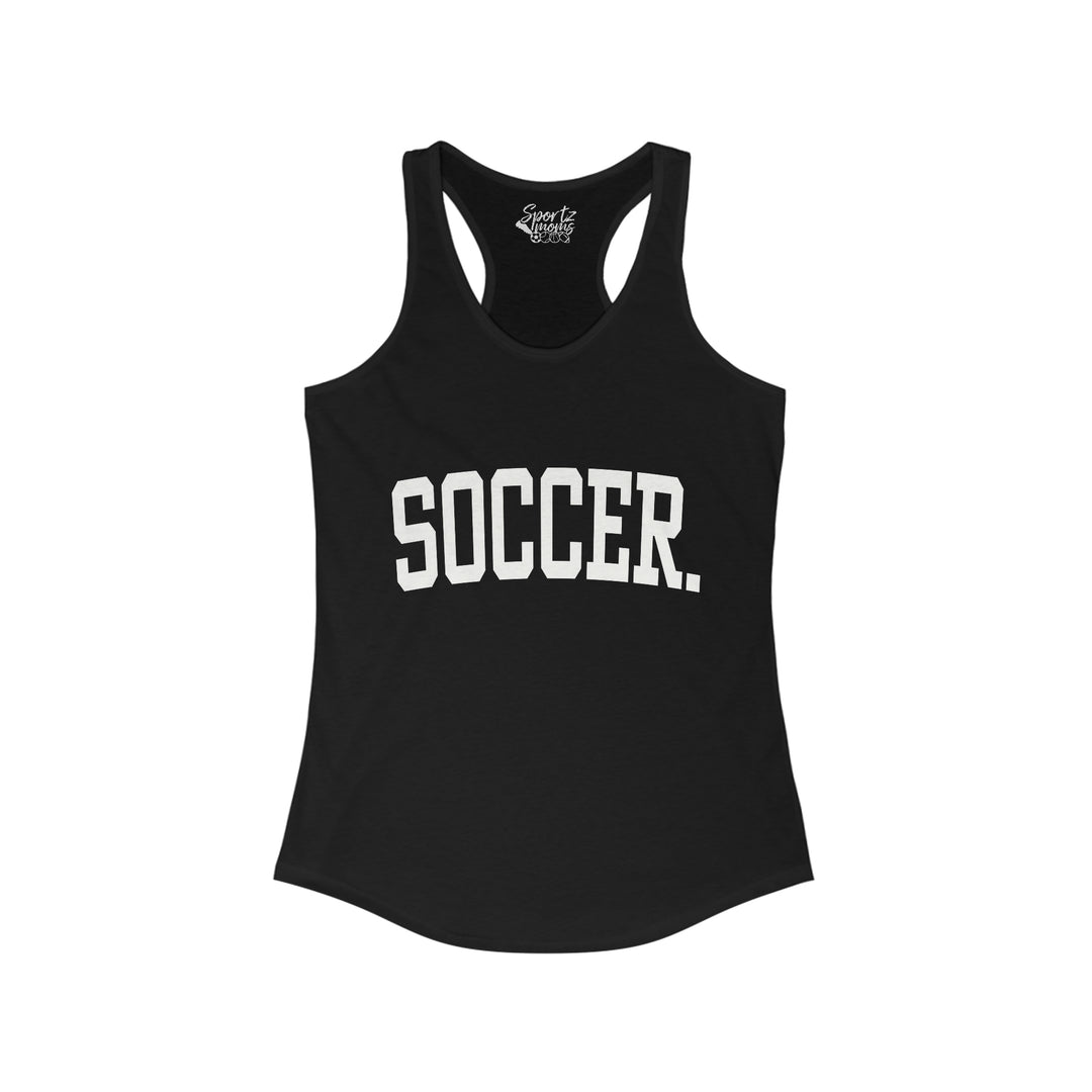 Tall Design Soccer Adult Women's Racerback Tank