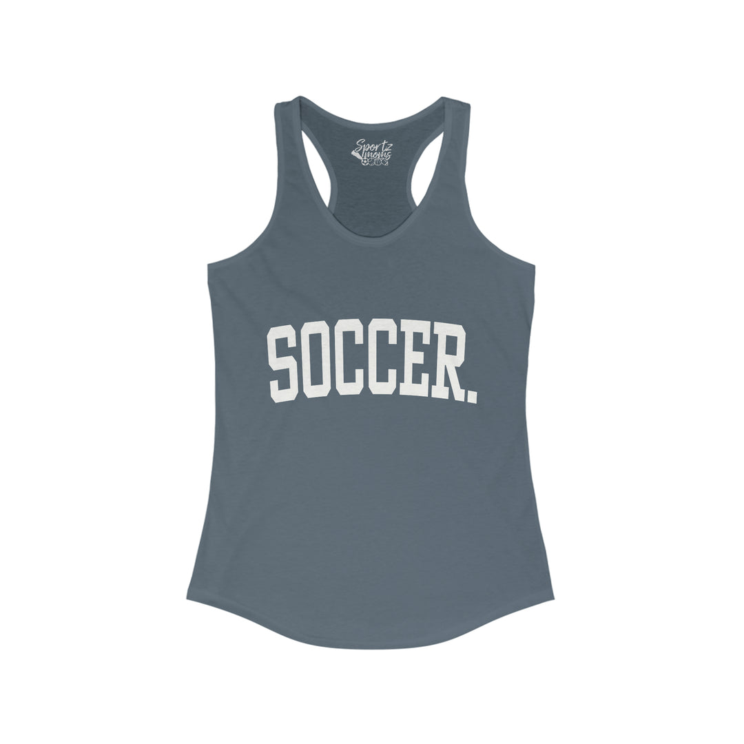 Tall Design Soccer Adult Women's Racerback Tank