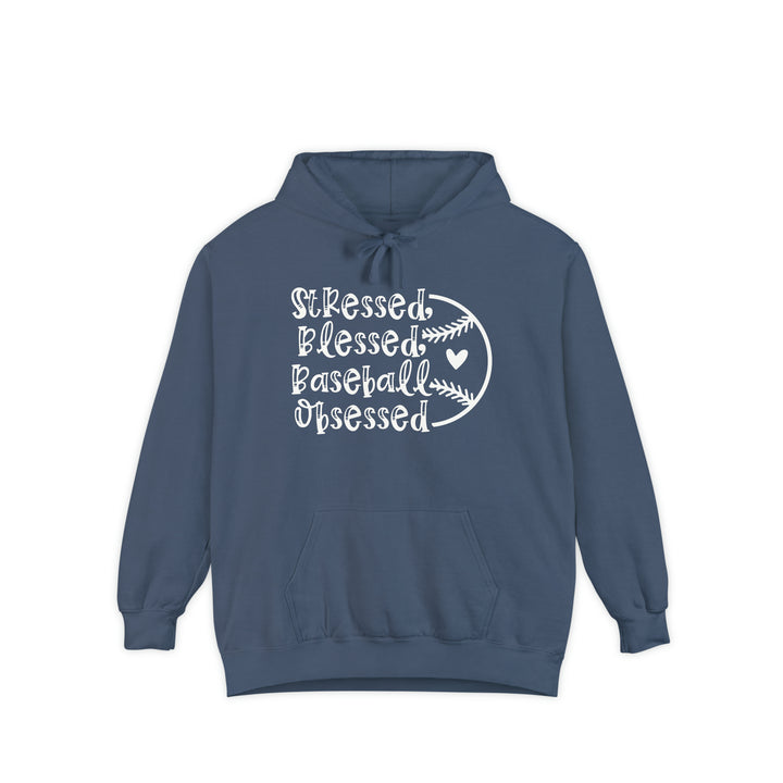 Stressed Blessed Baseball Obsessed Adult Unisex Premium Hooded Sweatshirt