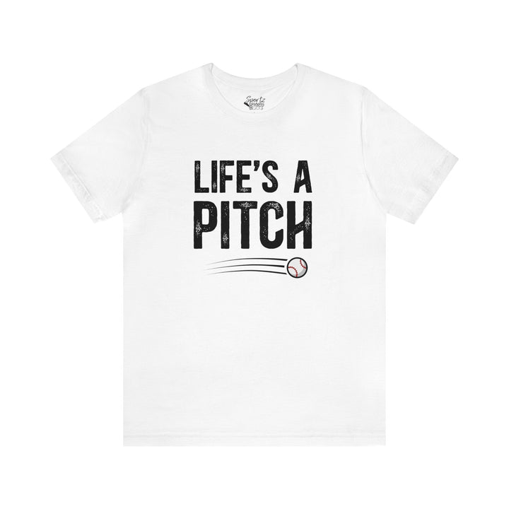 Life's a Pitch Baseball Adult Unisex Mid-Level T-Shirt
